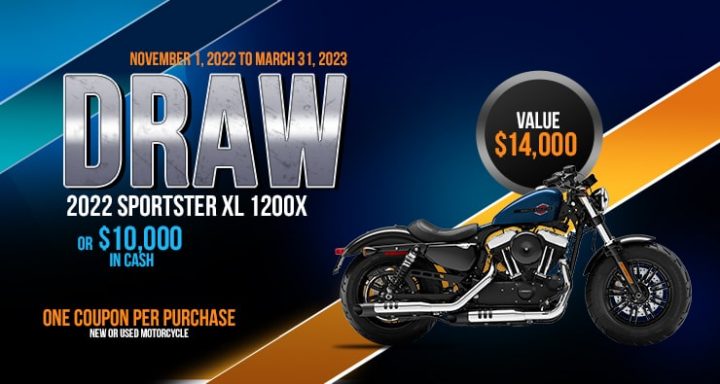 Win a Harley-Davidson® motorcycle!